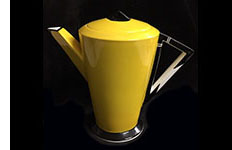 Shelley Vogue coffee pot yellow chevron pattern no 11776/31